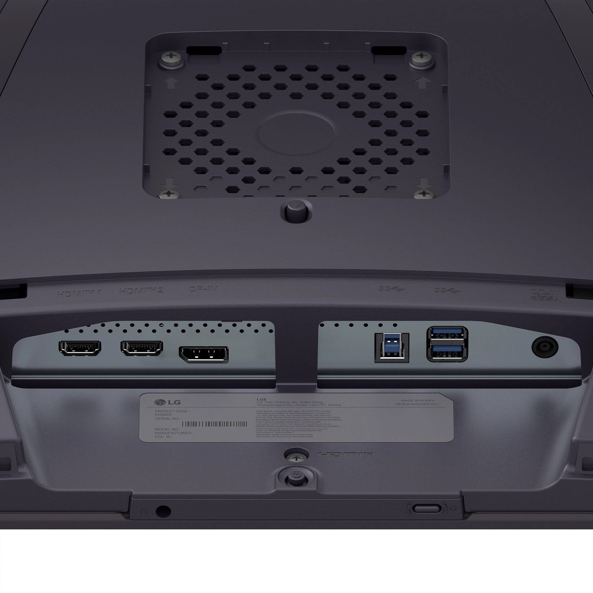 Sure, here is the corrected and grouped text from the image:

**Top Section:**
- HDMI1
- HDMI2
- DP-IN
- 3G/4G
- 5G/4G

**Bottom Section:**
- LG
- PRODUCT CODE: 2019
- MODEL NO: 2019
- FPC NO: 10
- MADE IN KOREA

**Left Section:**
- HDMI1
- HDMI2
- DP-IN

**Right Section:**
- USB 3.0
- USB 2.0
- MADE IN KOREA

**Additional Text:**
- 0346 33 OET
- LG
- 2019