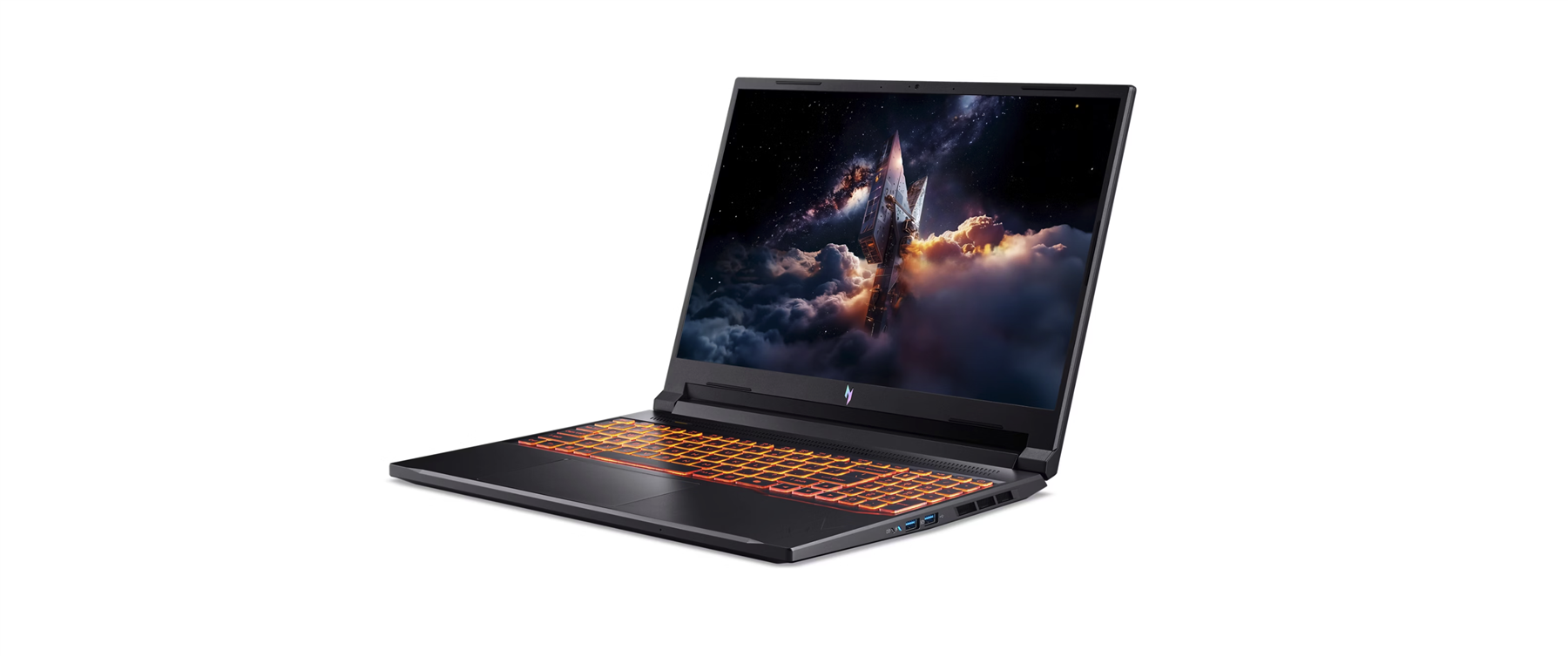 Left. Acer - Nitro V 16 16-inch 180Hz Gaming Laptop - Core 7 240H - RTX 5060 - 32GB - 512GB SSD - Obsidian Black.