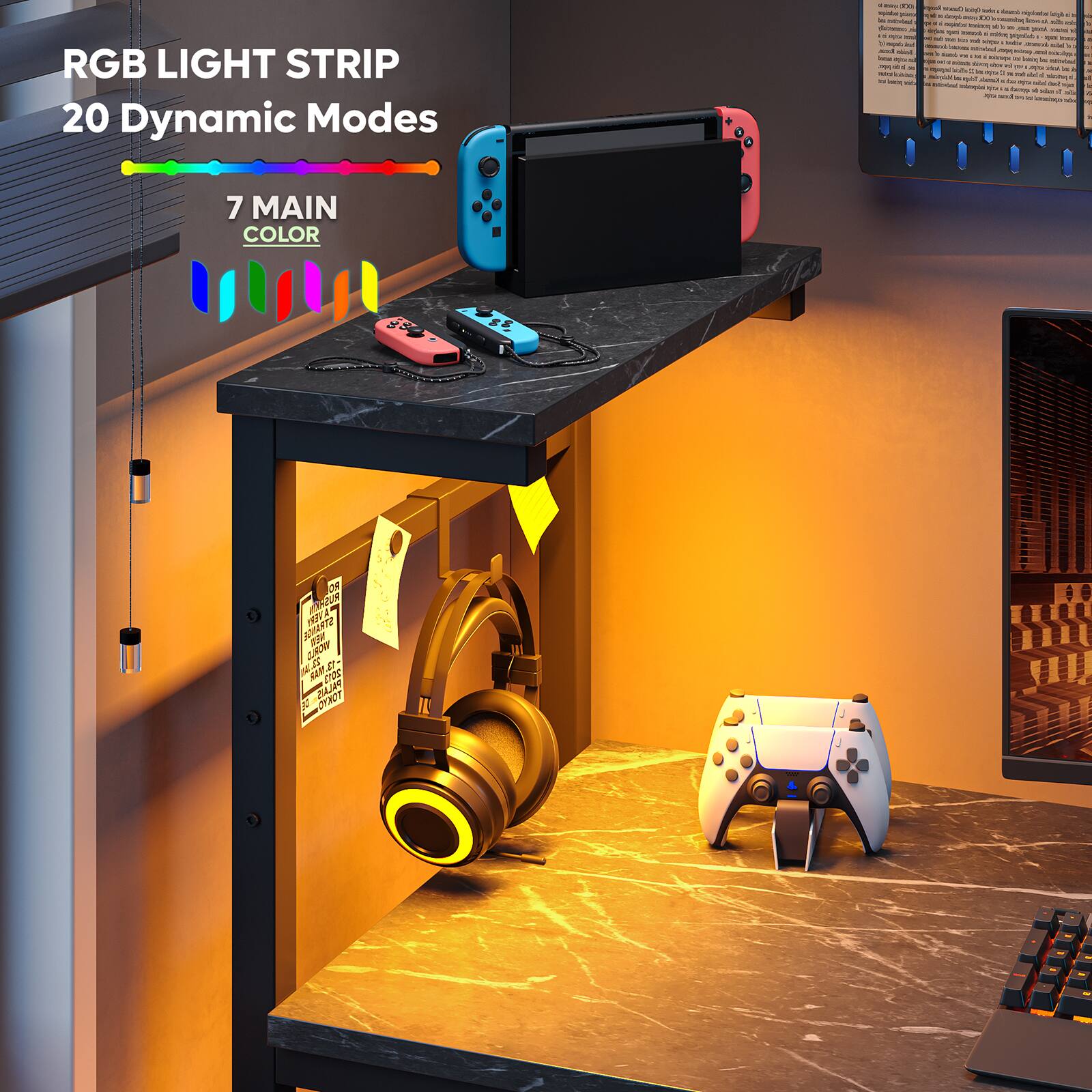 RGB LIGHT STRIP  
20 Dynamic Modes  
7 MAIN COLOR