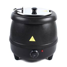 Home Collection - 400W 10L Stainless Steel Soup Pot with Adjustable Temperature - Black/Silver
