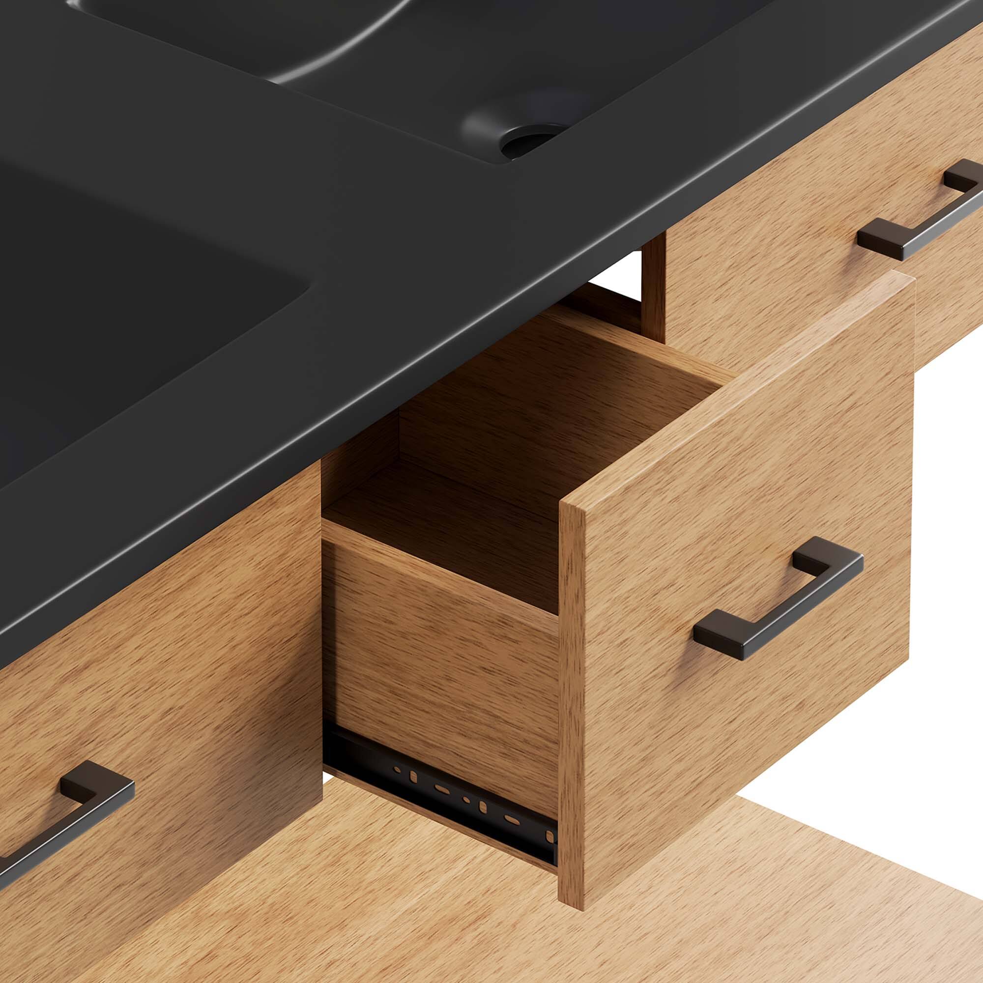 Alt View 6. Modway - Zaire Bathroom Vanity Basin Included by Modway - Natural Black.