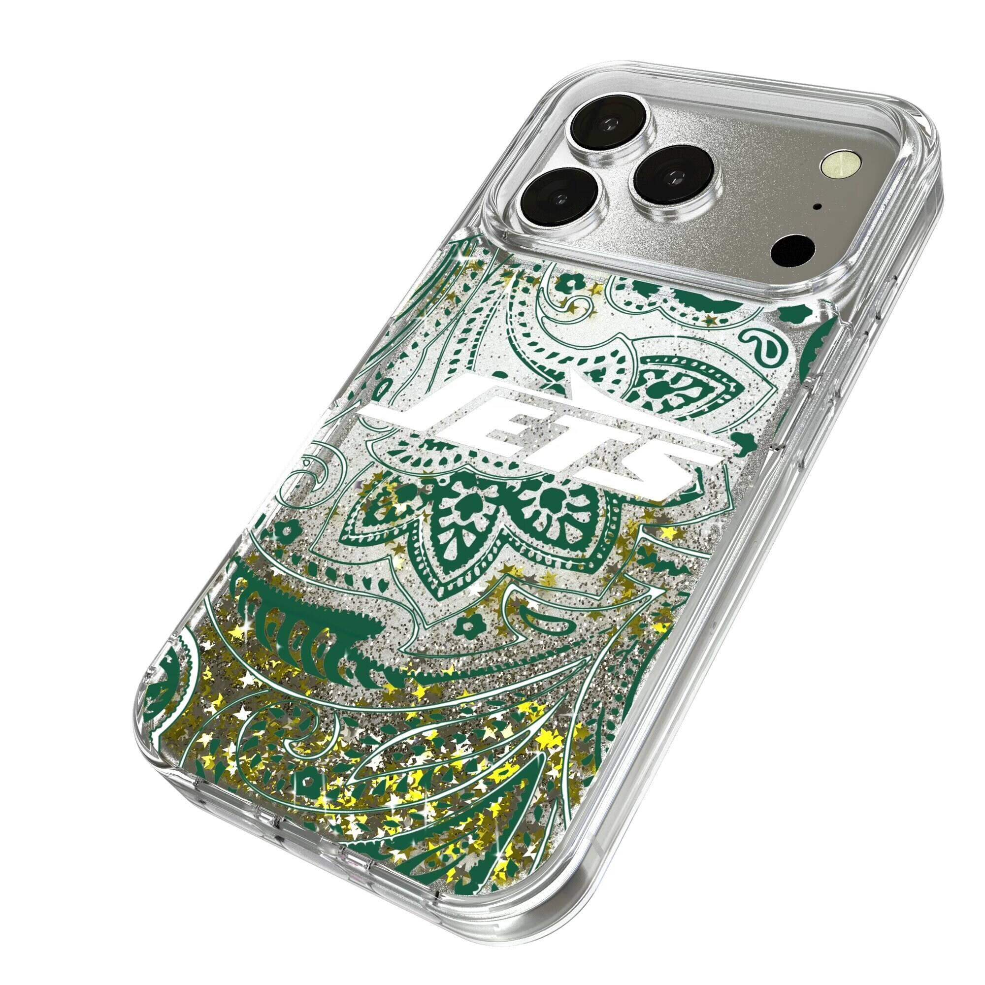 Alt View 1. Keyscaper - iPhone Paisley Design Glitter Case - 16 Pro - Multicolor.