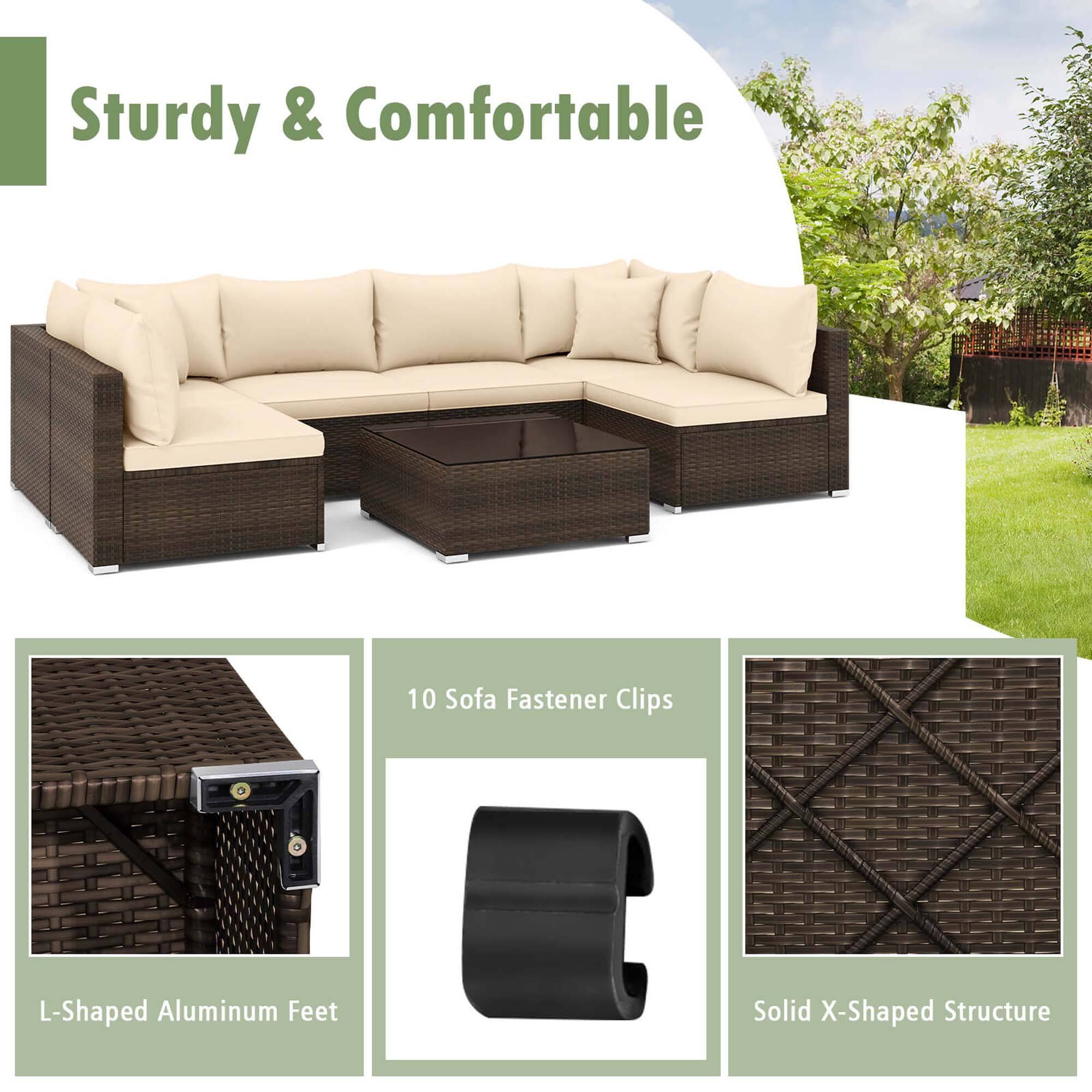Sturdy & Comfortable: 10 Sofa Fastener Clips, L-Shaped Aluminum Feet, Solid X-Shaped Structure