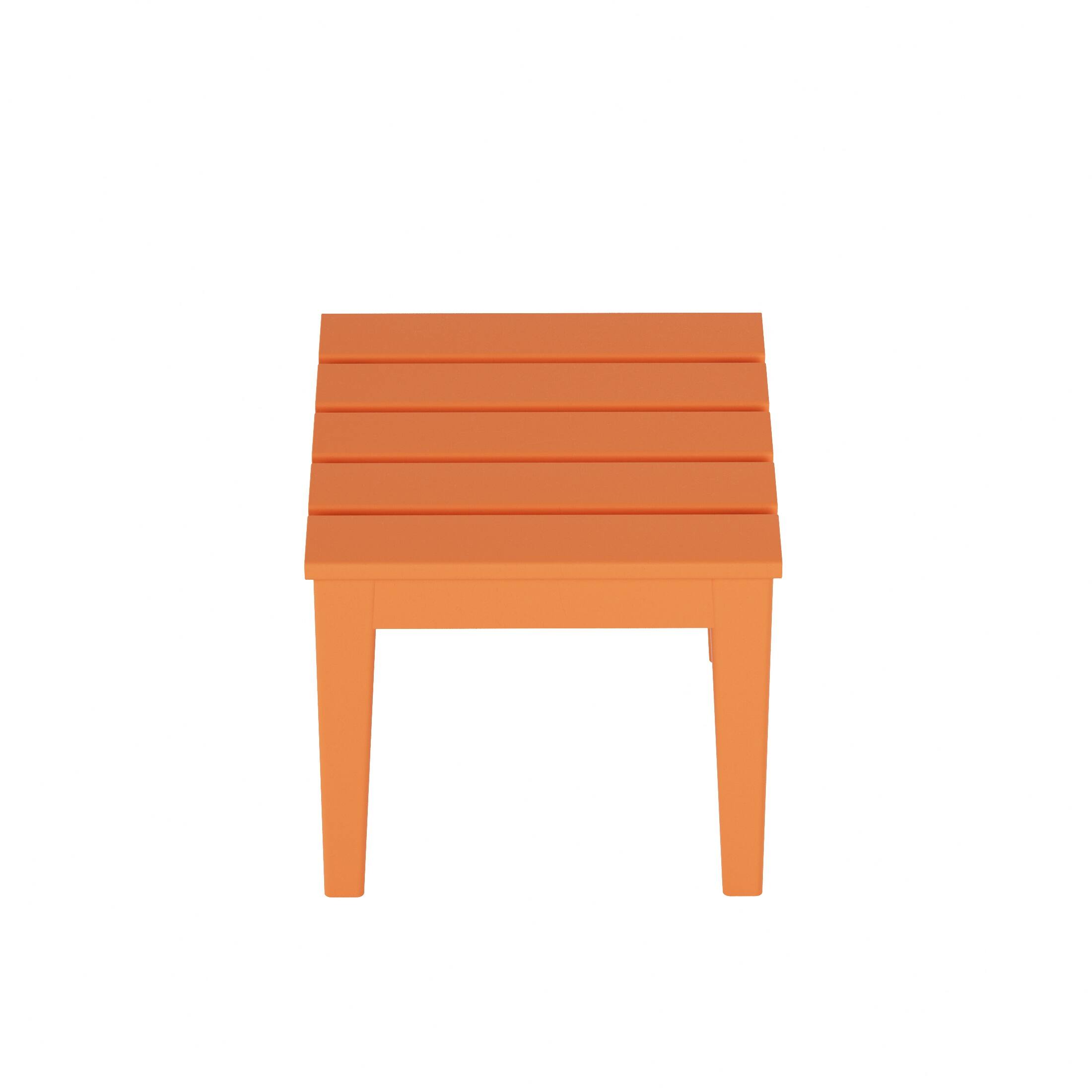 Alt View 1. WestinTrends - WestinTrends Ashore Outdoor Patio Modern Adirondack Side Table - Orange.