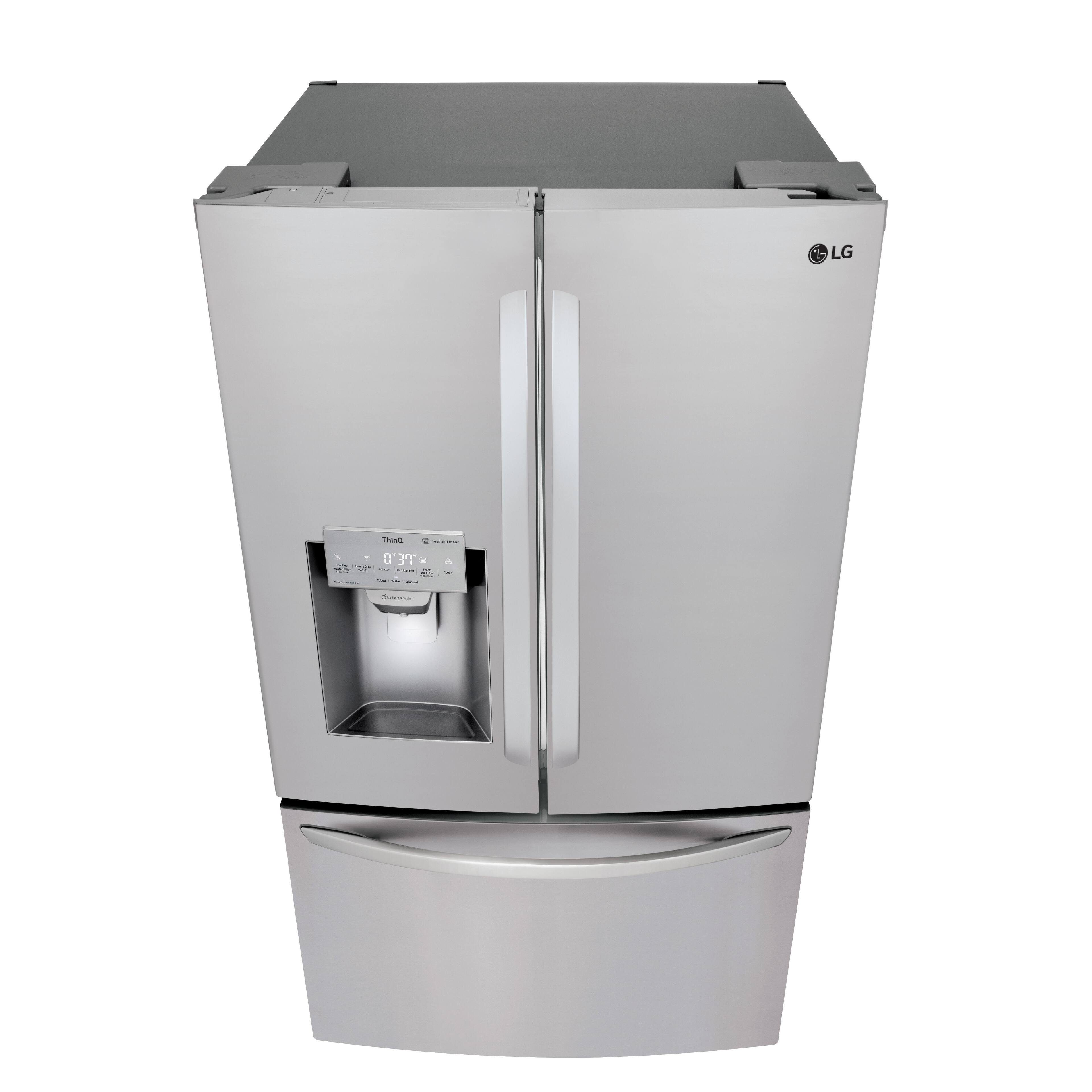 Alt View 25. LG - 26.2 Cu. Ft. French Door Smart Refrigerator with Dual Ice Maker - Stainless Steel.