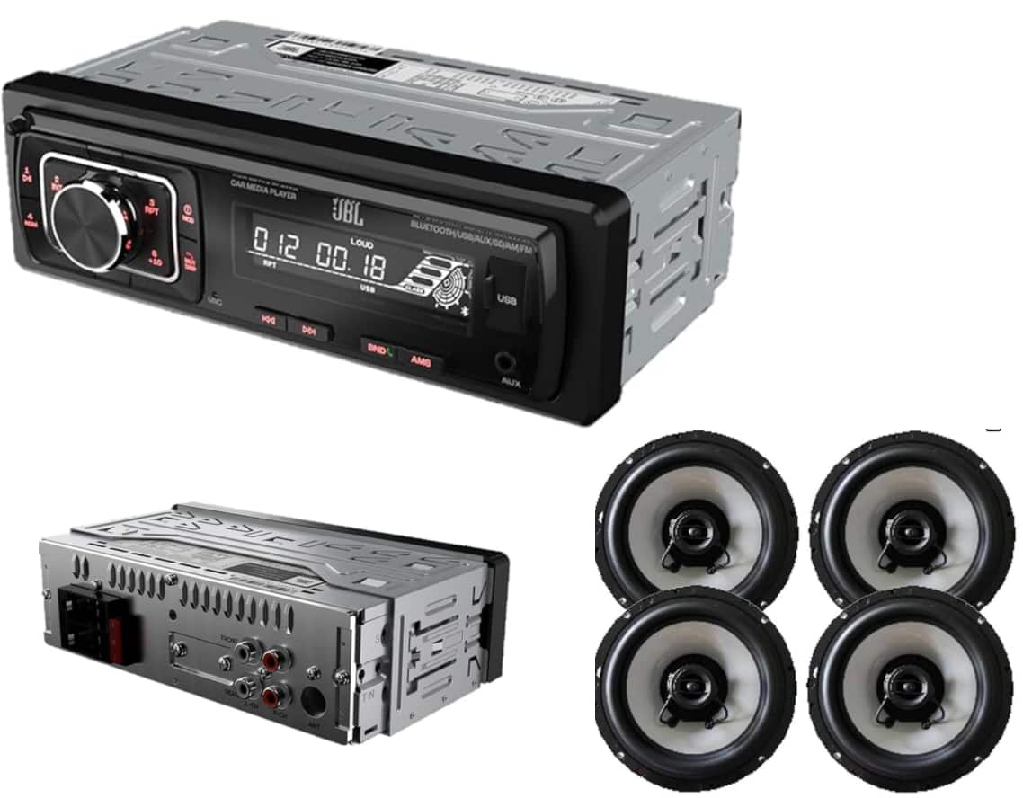 JBL - Celebrity150 Single DIN with 2 pair hertz 6.5" speakers - Black
