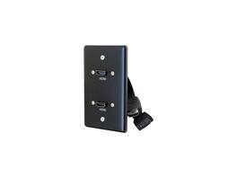 Cables to Go - C2G 39879 Dual HDMI Pass Throuigh Single Gang Wall Plate, Black