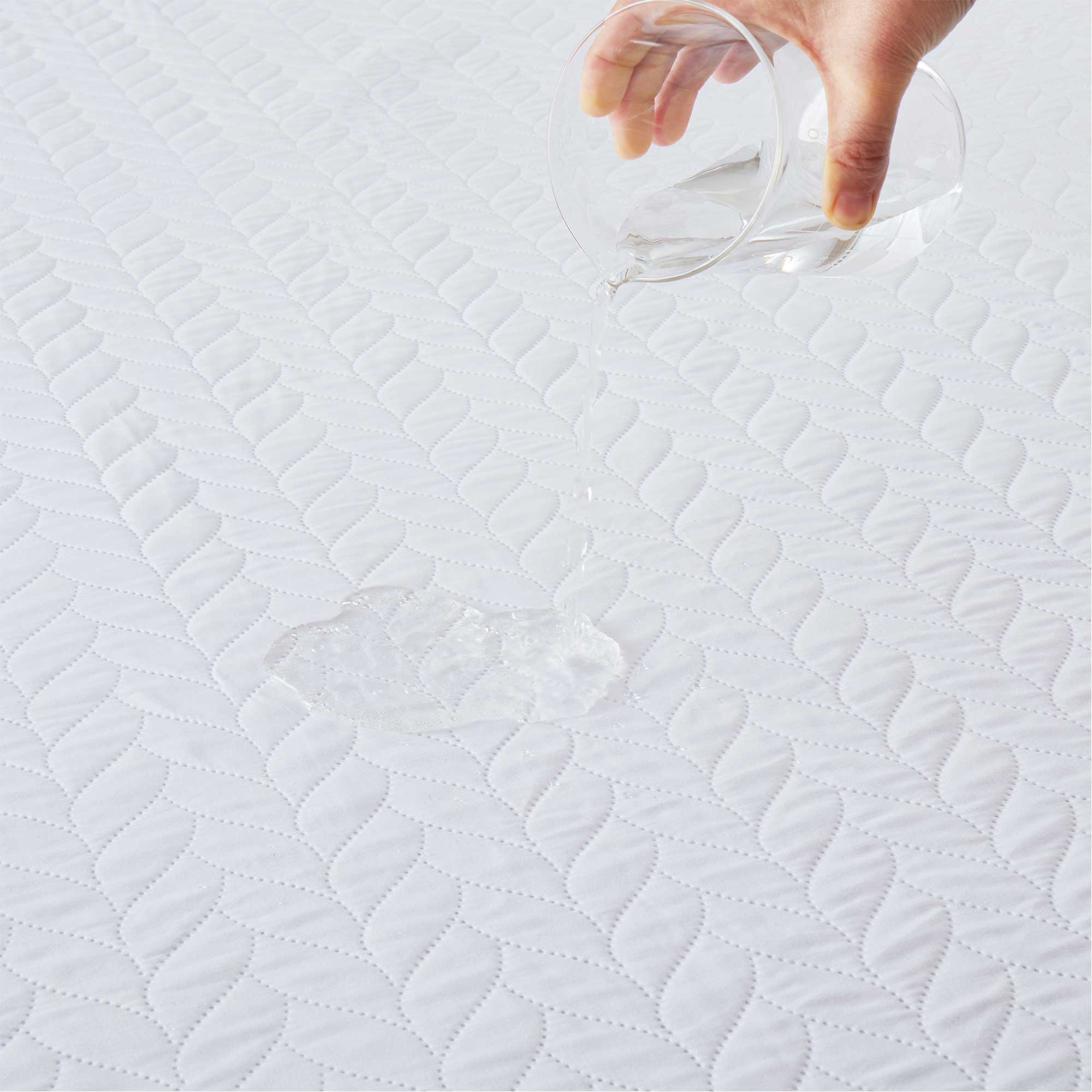 Back. Peace Nest - Peace Nest Waterprrof Mattress Protector, Leaf Pattern, Queen - Leaf.