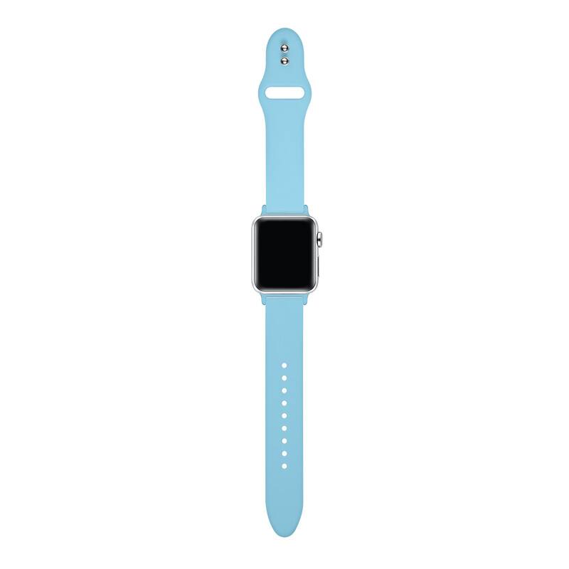 Left. Posh Tech - Silicone Band for Apple Watch - Retro Blue.