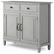 Angle. Simpli Home - Connaught Entryway Storage Cabinet - Fog Grey.