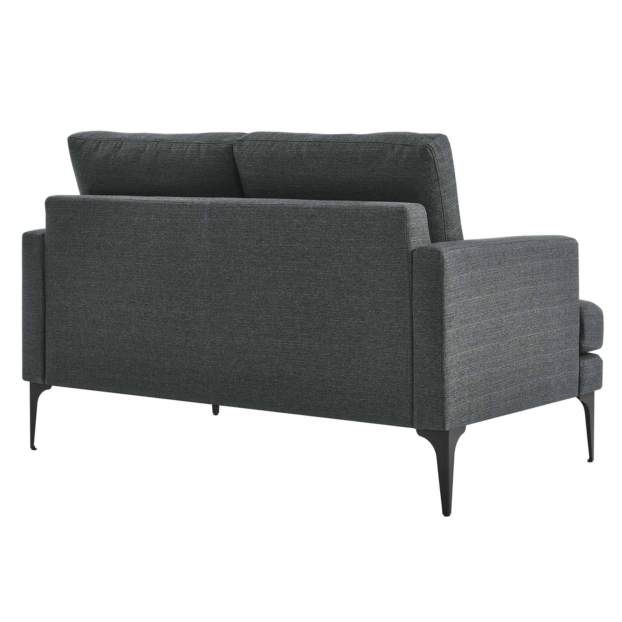 Alt View 2. Modway - Evermore Upholstered Fabric Loveseat by Modway - Gray.