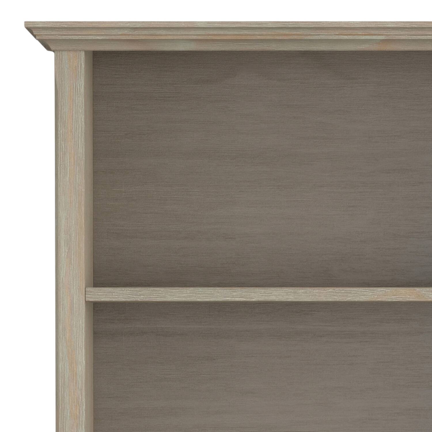 Alt View 6. Simpli Home - Amherst 54 inch Desk and 30 inch Bookcase - Distressed Grey.