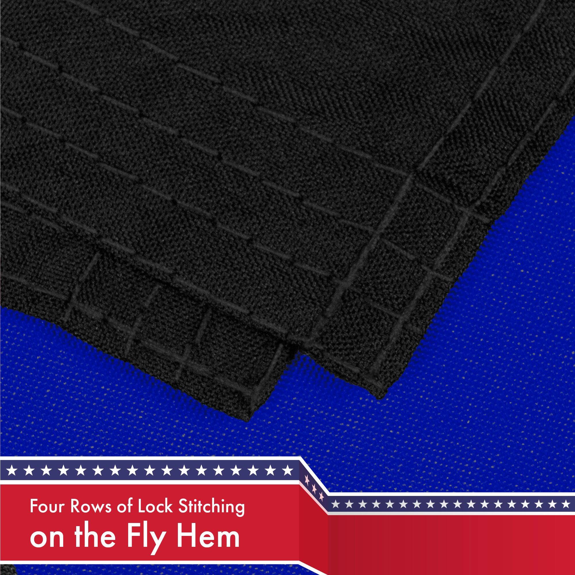Four Rows of Lock Stitching on the Fly Hem