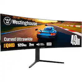 Westinghouse - 49" Curved Gaming Monitor - Black