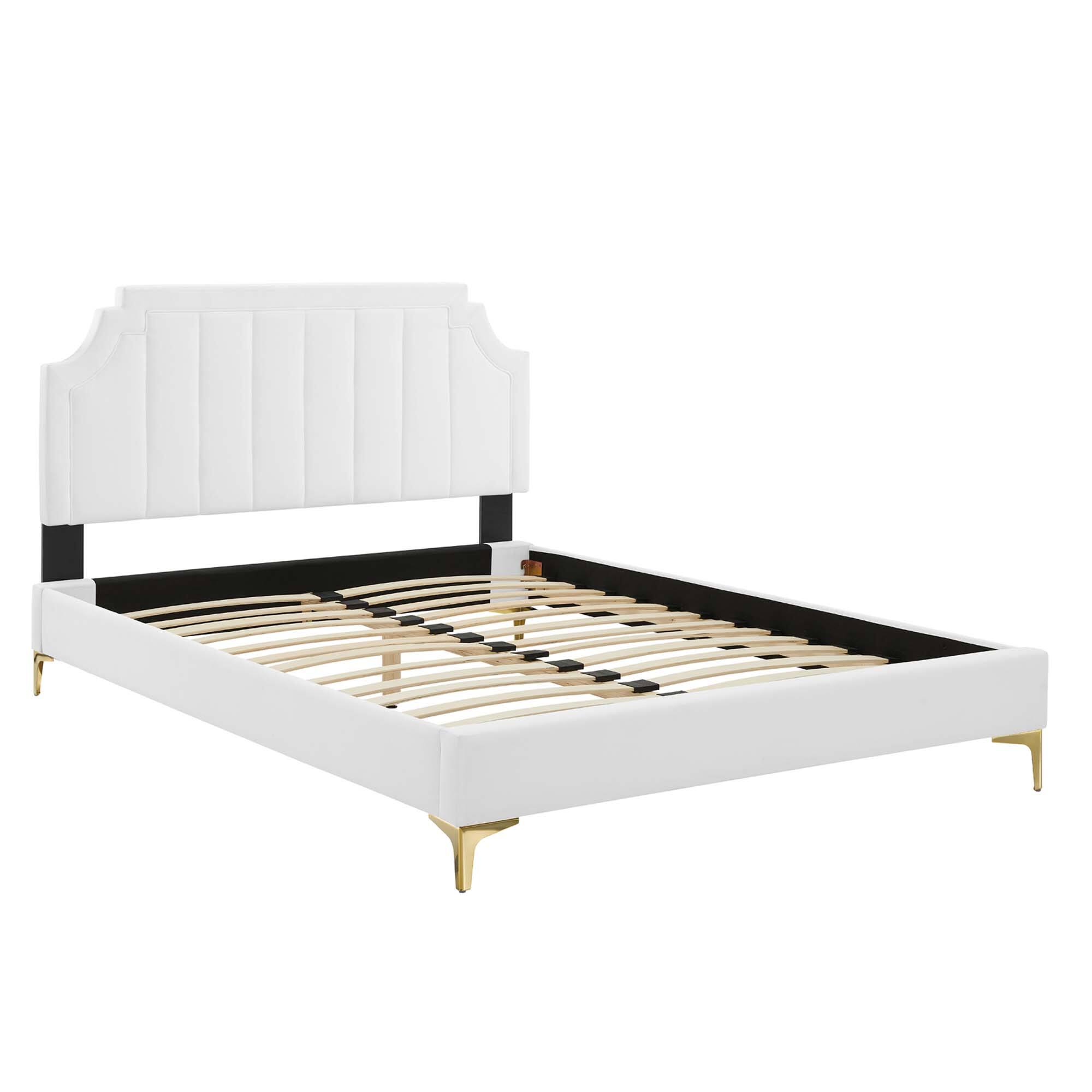 Alt View 1. Modway - Alana Wood Full Platform Bed With Splayed Legs - Black.