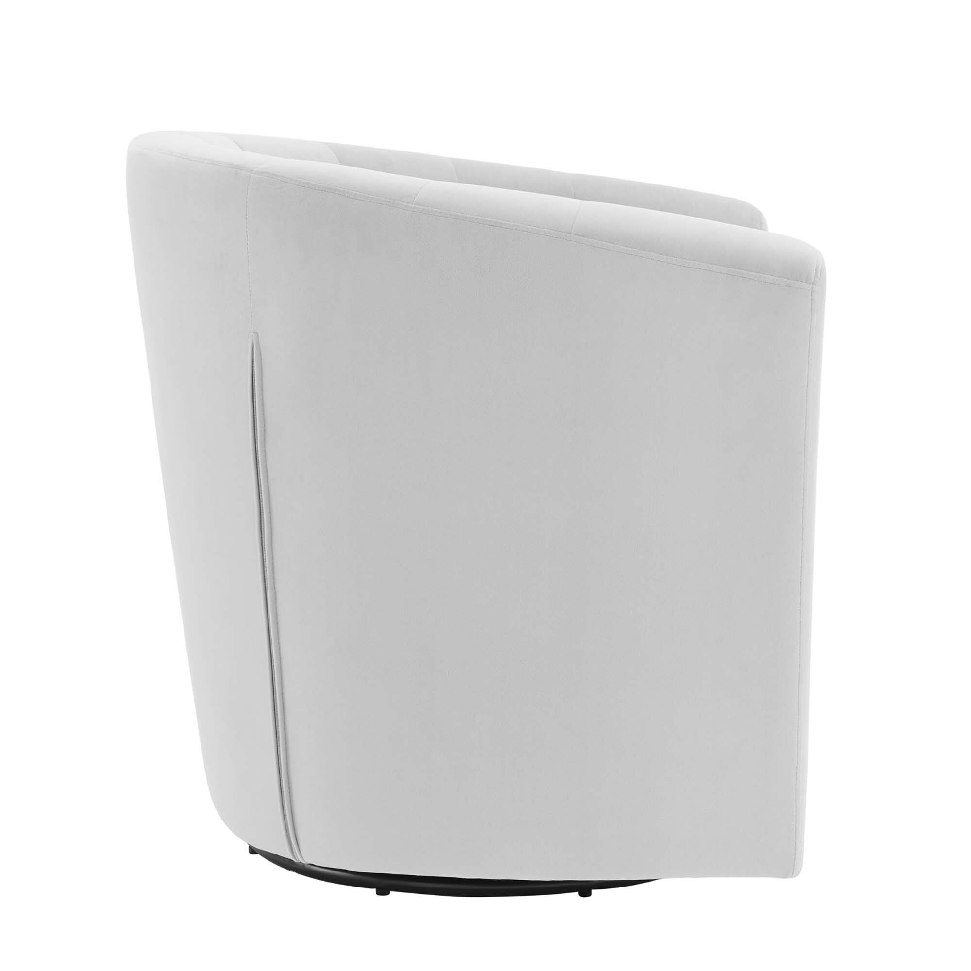 Angle. Modway - Prospect Tufted Performance Velvet Swivel Armchair by Modway - Gray.