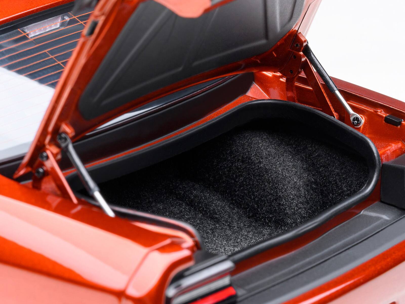 Alt View 1. Autoart - 2022 Dodge Challenger R/T Scat Pack Widebody Sinamon Stick Orange 1/18 Model Car by Autoart - Orange.