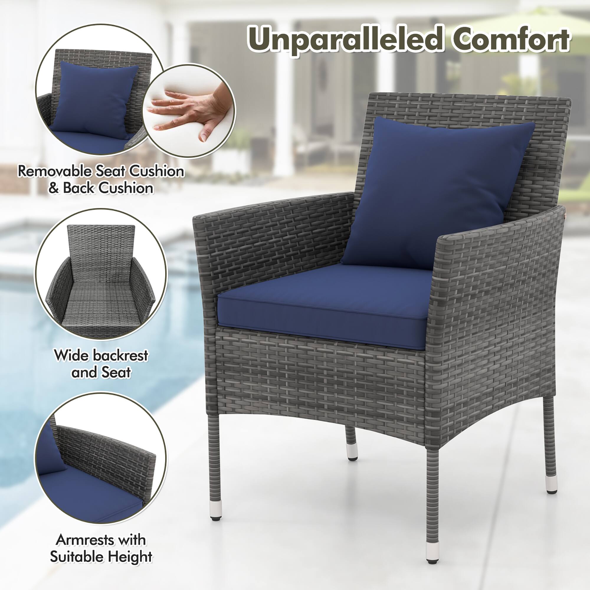Unparalleled Comfort

- Removable Seat Cushion & Back Cushion
- Wide backrest and Seat
- Armrests with Suitable Height