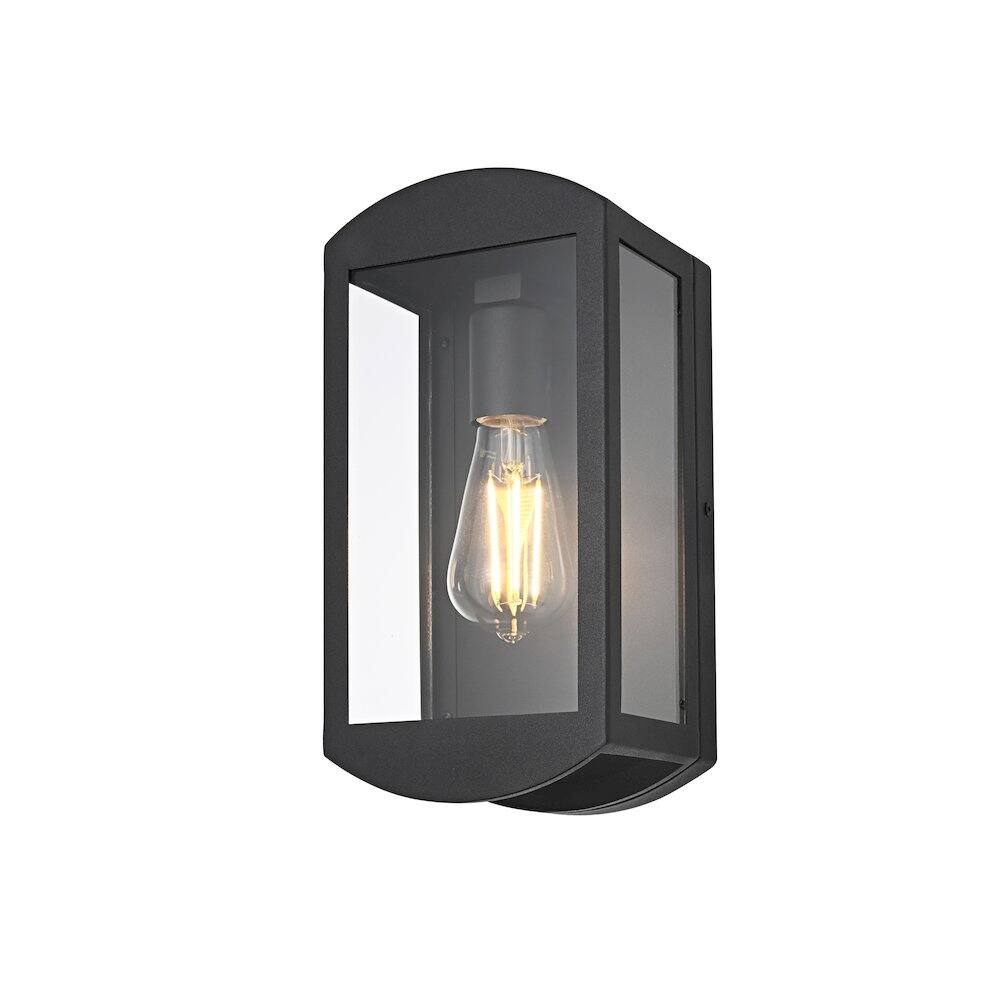 Left. Elegant Lighting - Miles 6 Inch Outdoor Wall Sconce In Black - Black.
