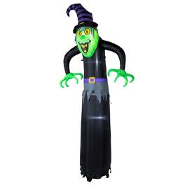 Sunnydaze - Winifred the Wicked Witch Inflatable Halloween Decoration - 8 ft - Black