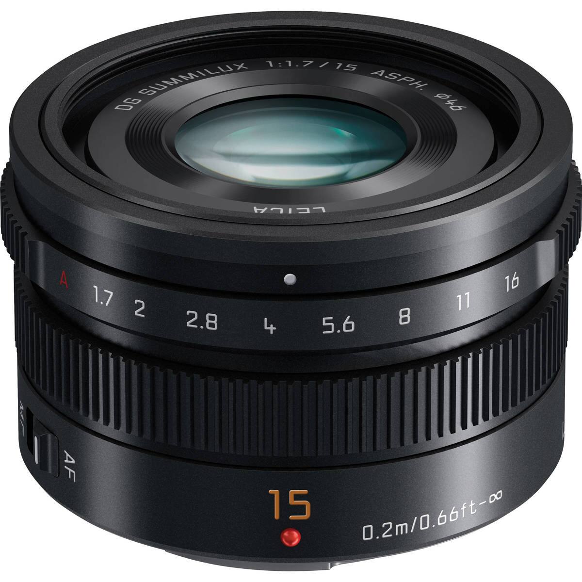 1:1.7/15 DG SUMMILUX ASPH. 46  
LEICA  
A  
1.7 2 2.8 4 5.6 8 11 16  
AF  
15 0.2m/0.66ft-∞