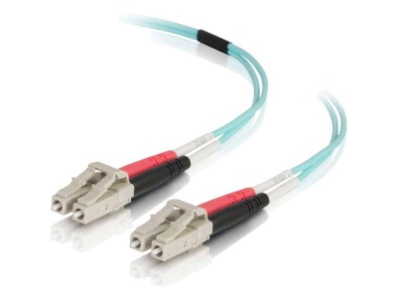 Alt View 5. Cables to Go - C2G 25m LC-LC 50/125 OM4 Duplex Multimode PVC Fiber Optic Cable - Aqua.