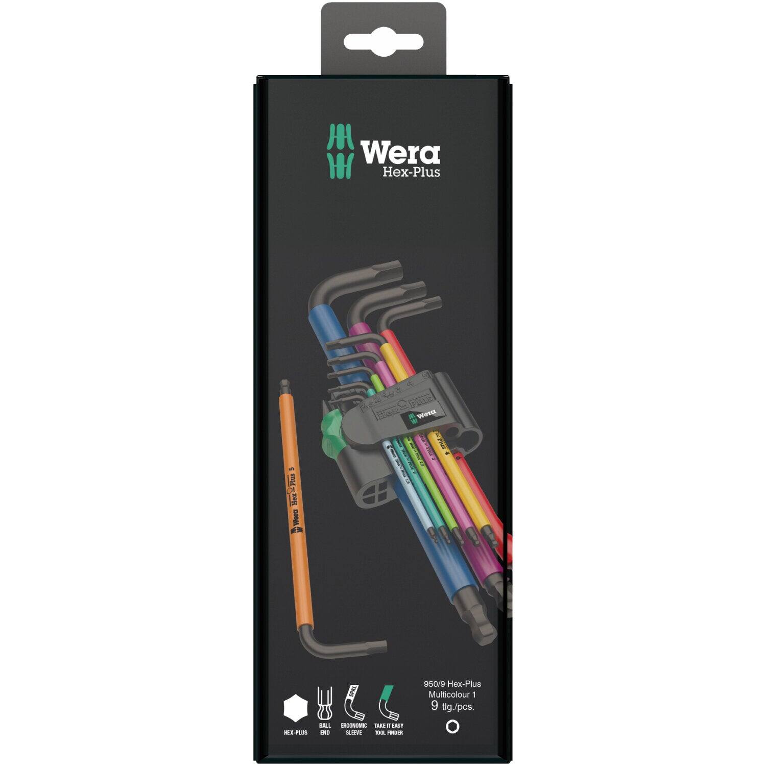 Wera Hex-Plus - 950/9 Hex-Plus Multicolour - 9 tig./pcs.