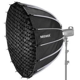 Neewer - 47.2" Parabolic Softbox Quick Set/Fold, w/ Grid & Bag, Bowens