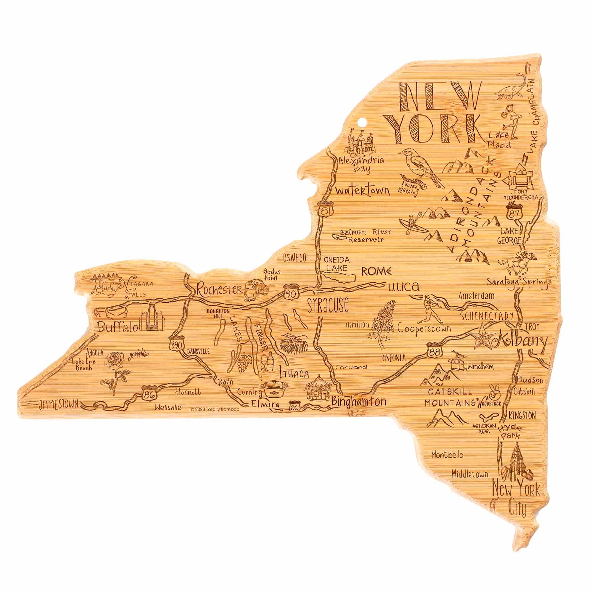 Totally Bamboo - Destination New York Cutting Board, 13-1/4" x 12"