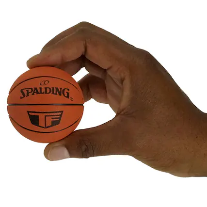 Front. Spalding - Spalding High Bounce Spaldeen TF Mini Basketball - Orange - Orange.