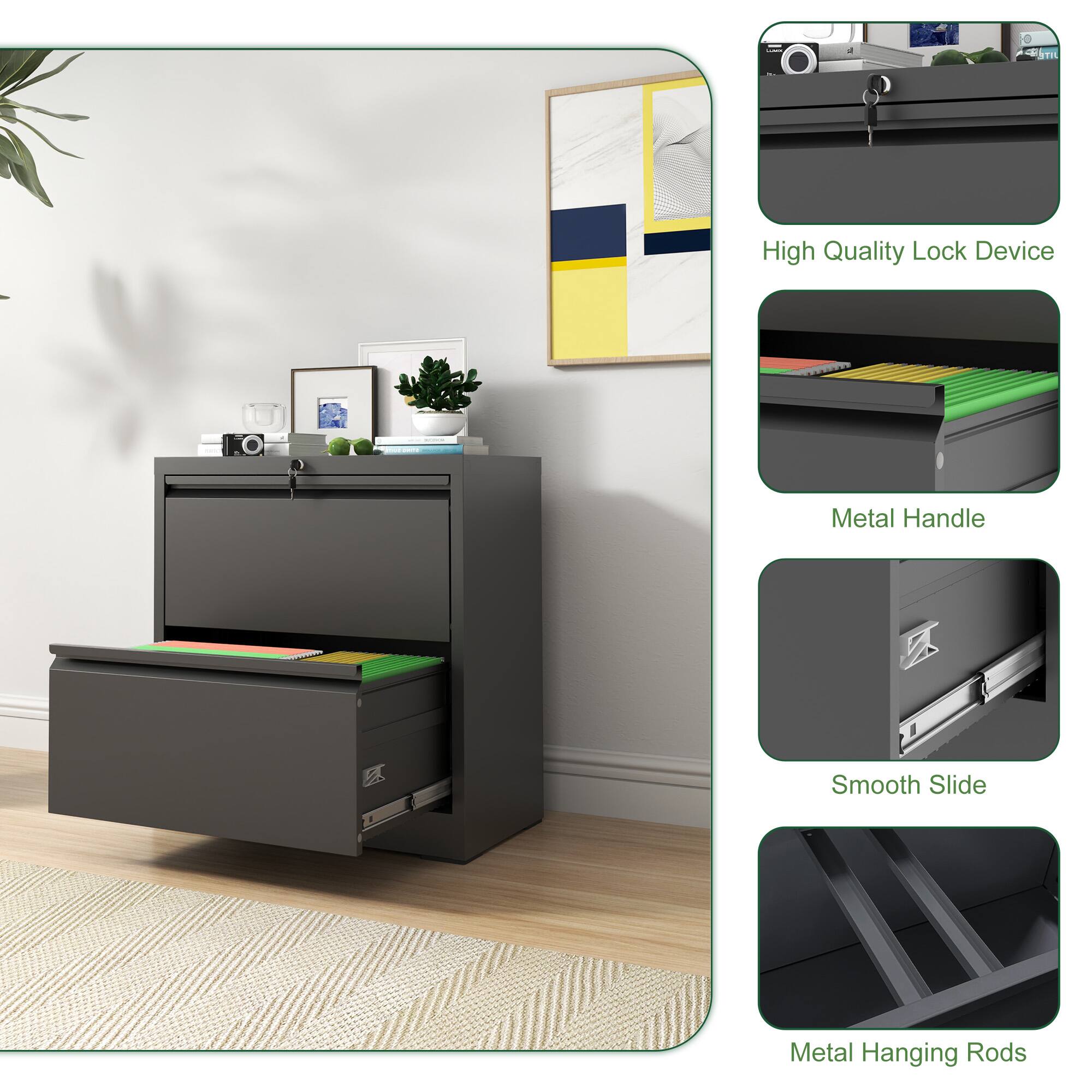 - High Quality Lock Device
- Metal Handle
- Smooth Slide
- Metal Hanging Rods