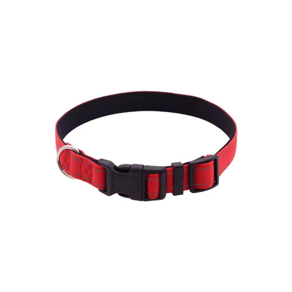 Front. Smart Pet Toys - Unbreakable Reflective Pet Collar - Red.