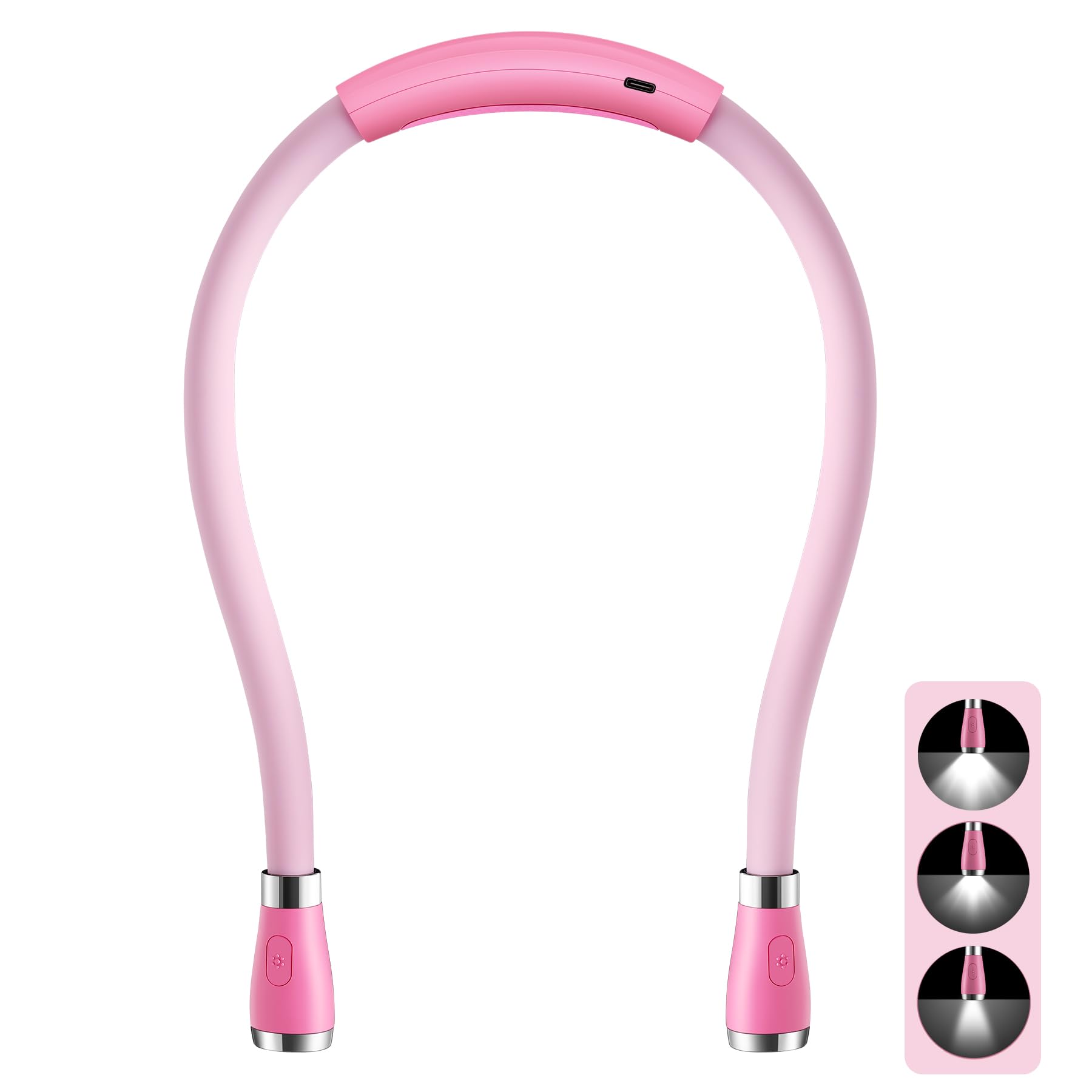 MAGICAL RUBS Neck Book Light Led Reading Lamp Usb c Rechargeable Hands ...