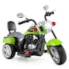 Front. Costway - Costway 6V Kids Ride On Chopper Motorcycle 3 Wheel Trike with Headlight and Horn - Green.