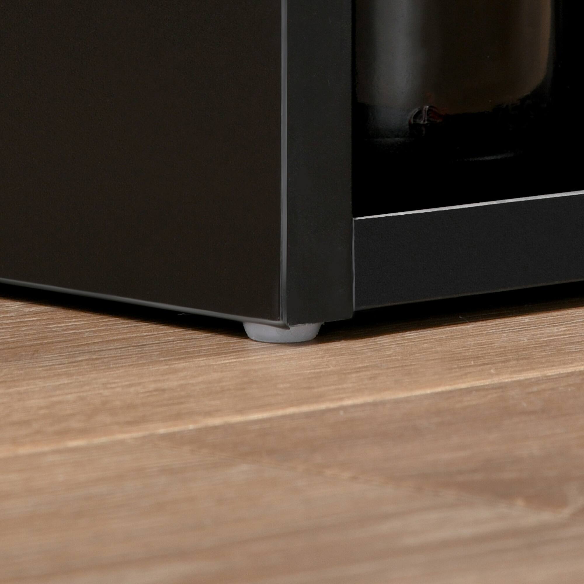 Alt View 8. Homcom - Modern Bar Table Counter Height Dining Table with 3 Storage Shelves for Kitchen, Dining Room, Living Room, Black - Black.