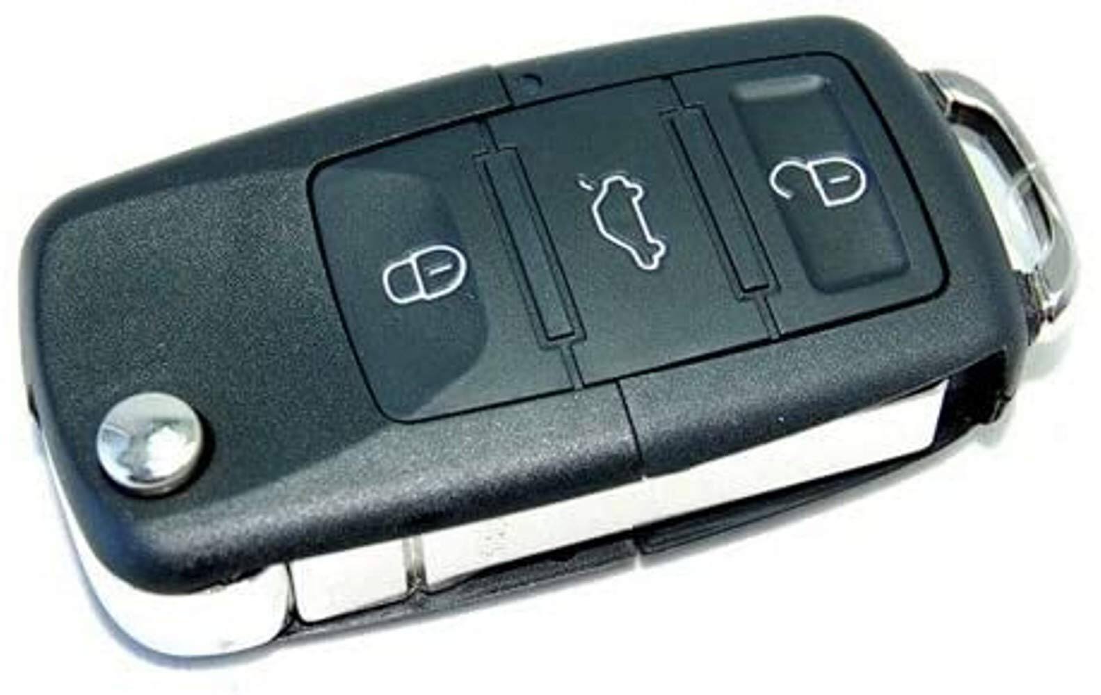 Angle. HQRP - Flip Key Fob Shell Case 4-Button Remote Housing for Volkswagen VW Jetta Golf GTI Beetle Passat - Black.