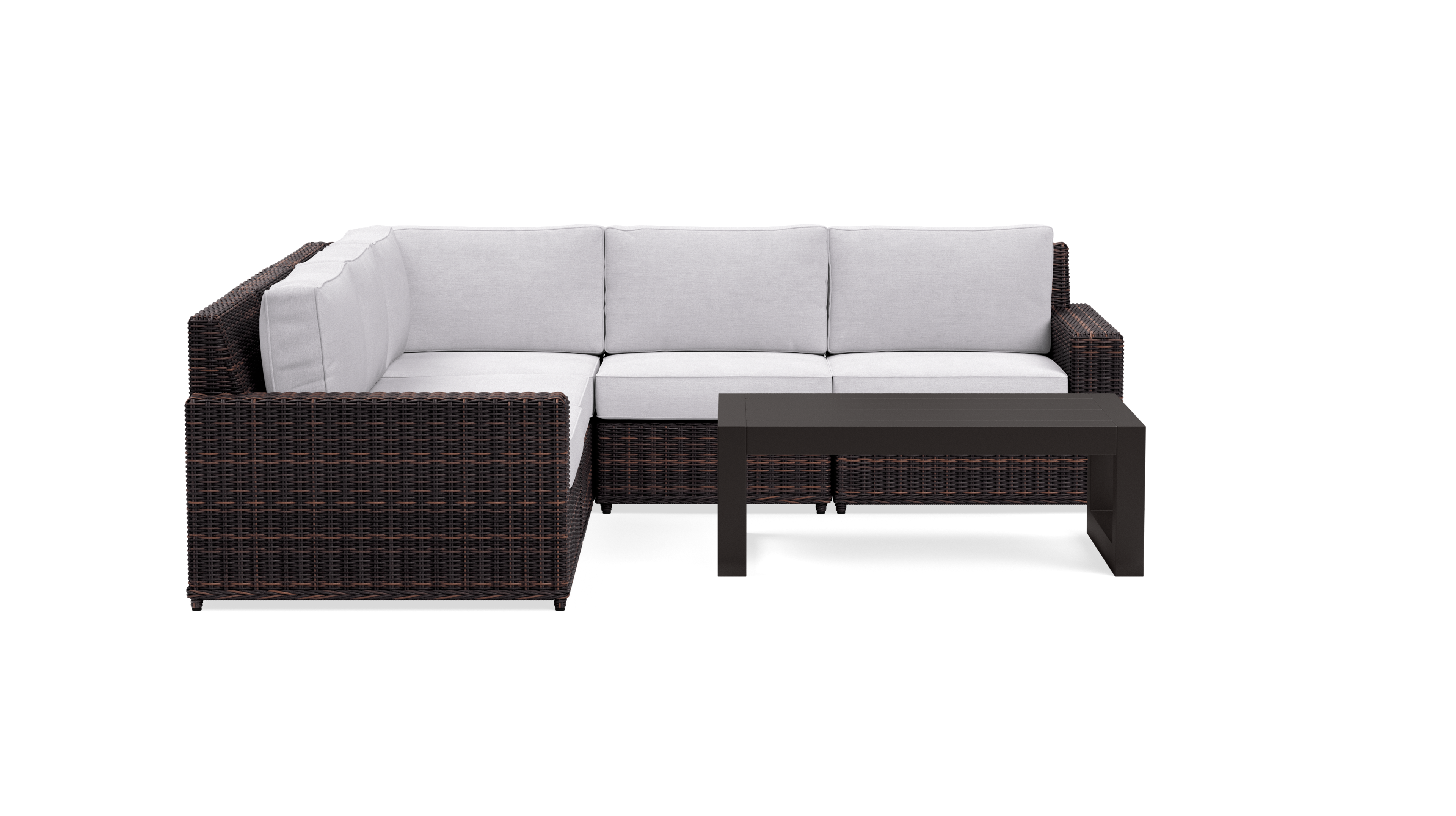 Front. Yardbird® - Langdon Outdoor Large Sectional Set - Silver.