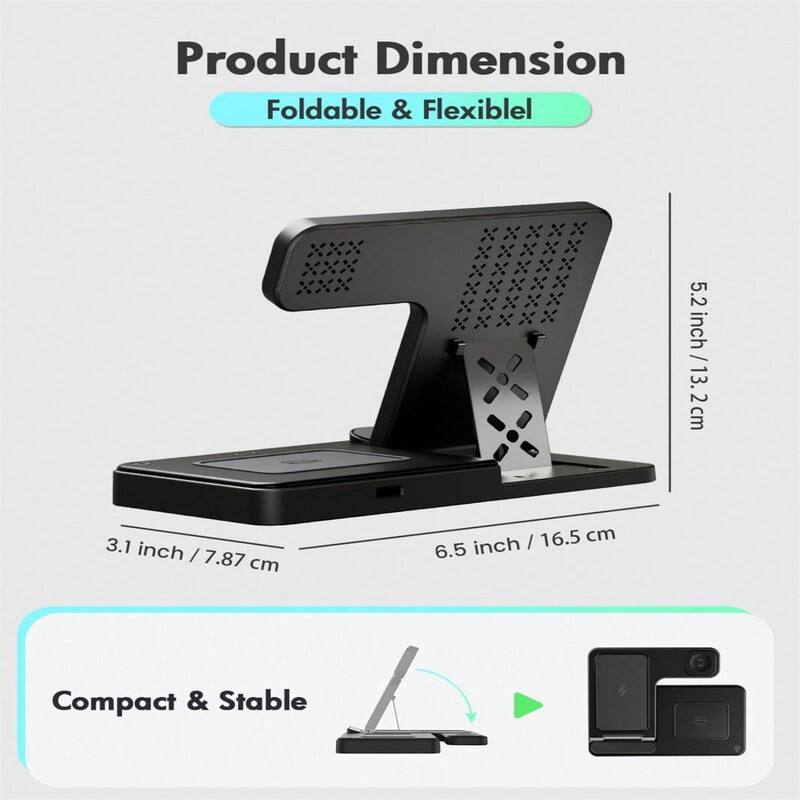 Product Dimension  
Foldable & Flexible  
5.2 inch / 13.2 cm  
3.1 inch / 7.87 cm  
6.5 inch / 16.5 cm  
Compact & Stable