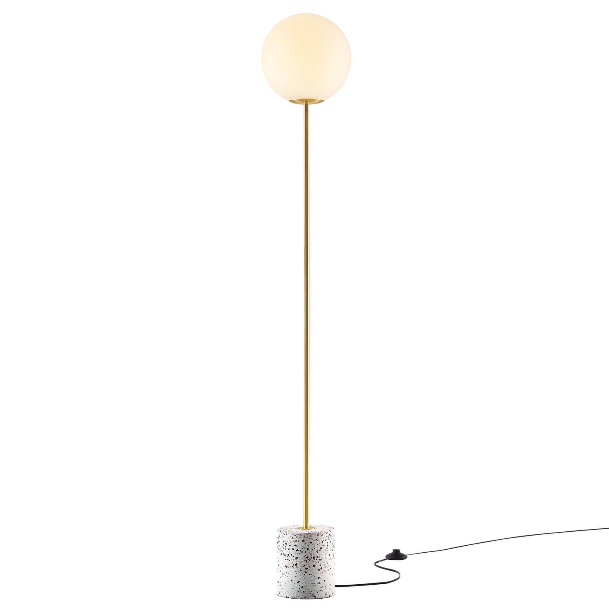 Alt View 2. Modway - Logic Terrazzo Floor Lamp by Modway - White.