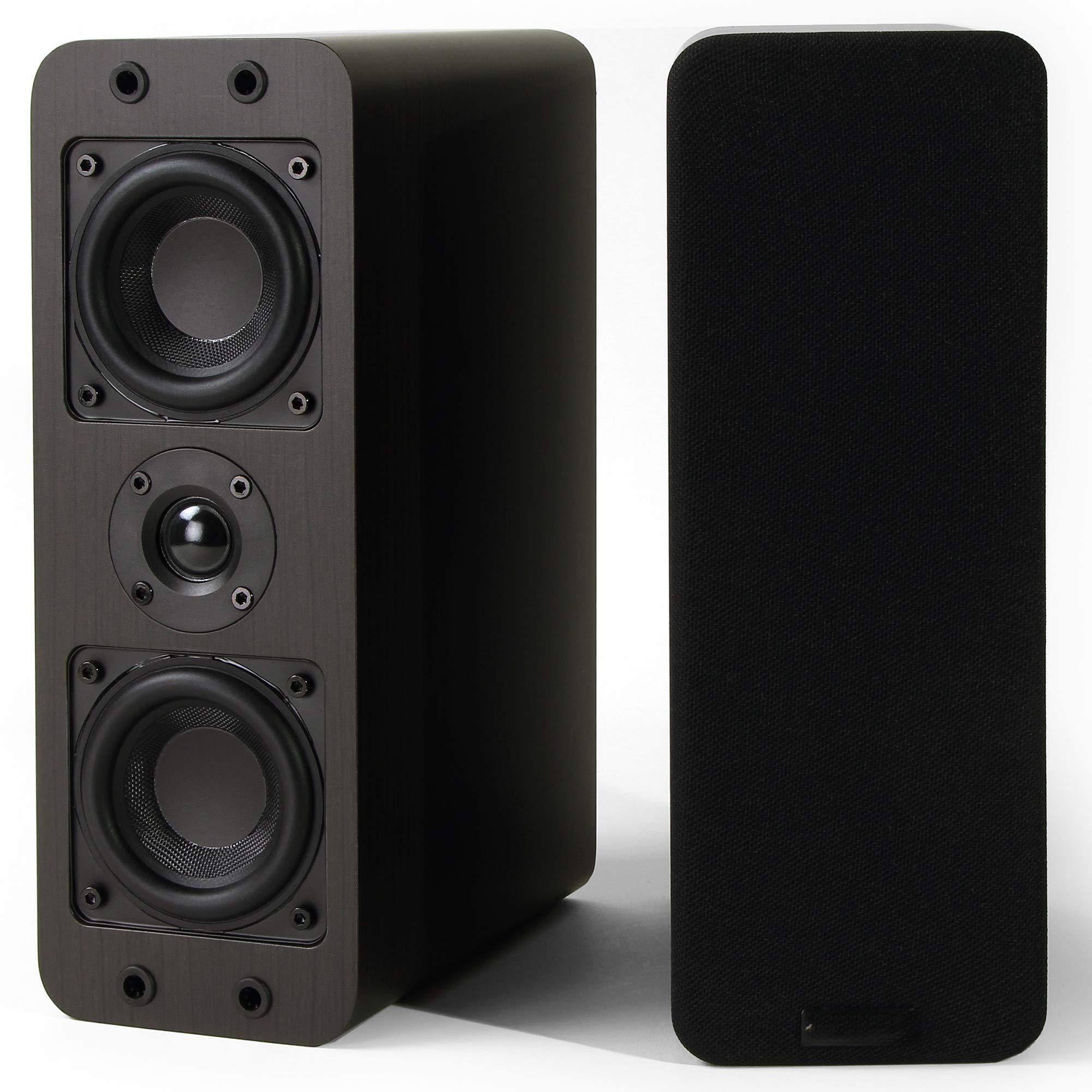 Front. Dazzling Pops - Ooo Passive Slim Bookshelf Speakers With 3-inch Woofers And Silk Tweeter Thin Design Under 4 Wide For - OoO Pair.