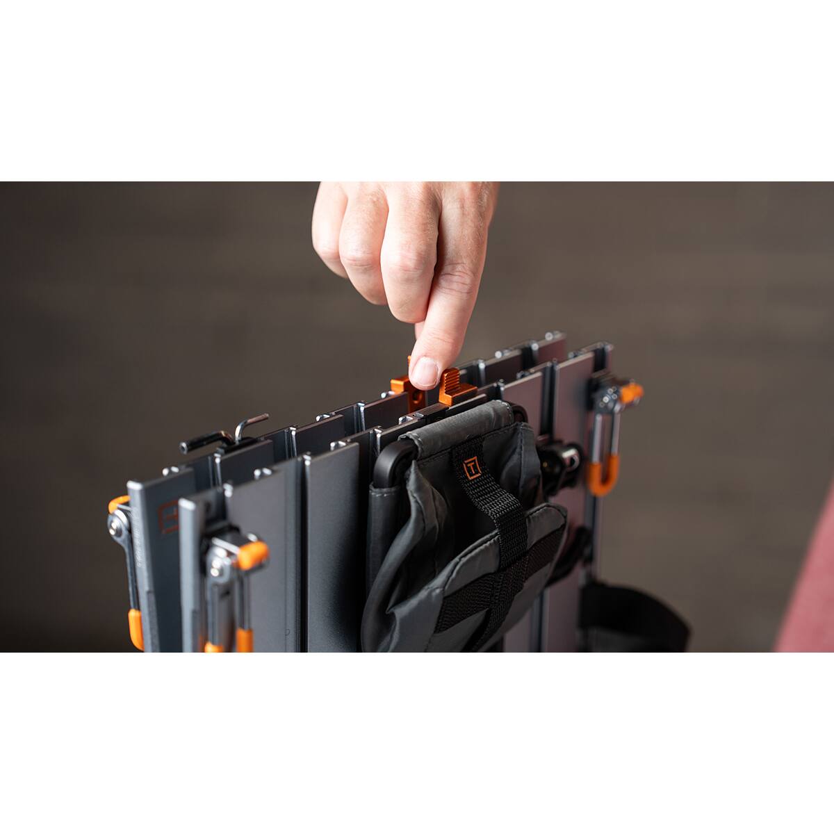 Alt View 6. Tether Tools - Tether Tools Action Tabs for AeroTrac Workstation, Orange, 2-Pack - Orange.