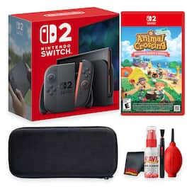 Switch 2 Video Game System Bundle With Carrying Case + Cleaning Kit + Nintendo Animal Crossing: New Horizons - Nintendo Switch 2