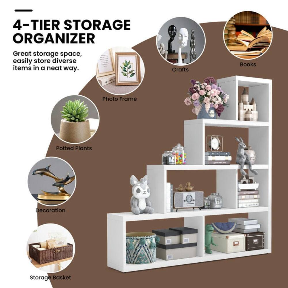 4-TIER STORAGE ORGANIZER

Great storage space, easily store diverse items in a neat way.

- Crafts
- Books
- Photo Frame
- Potted Plants
- Decoration
- Storage Basket