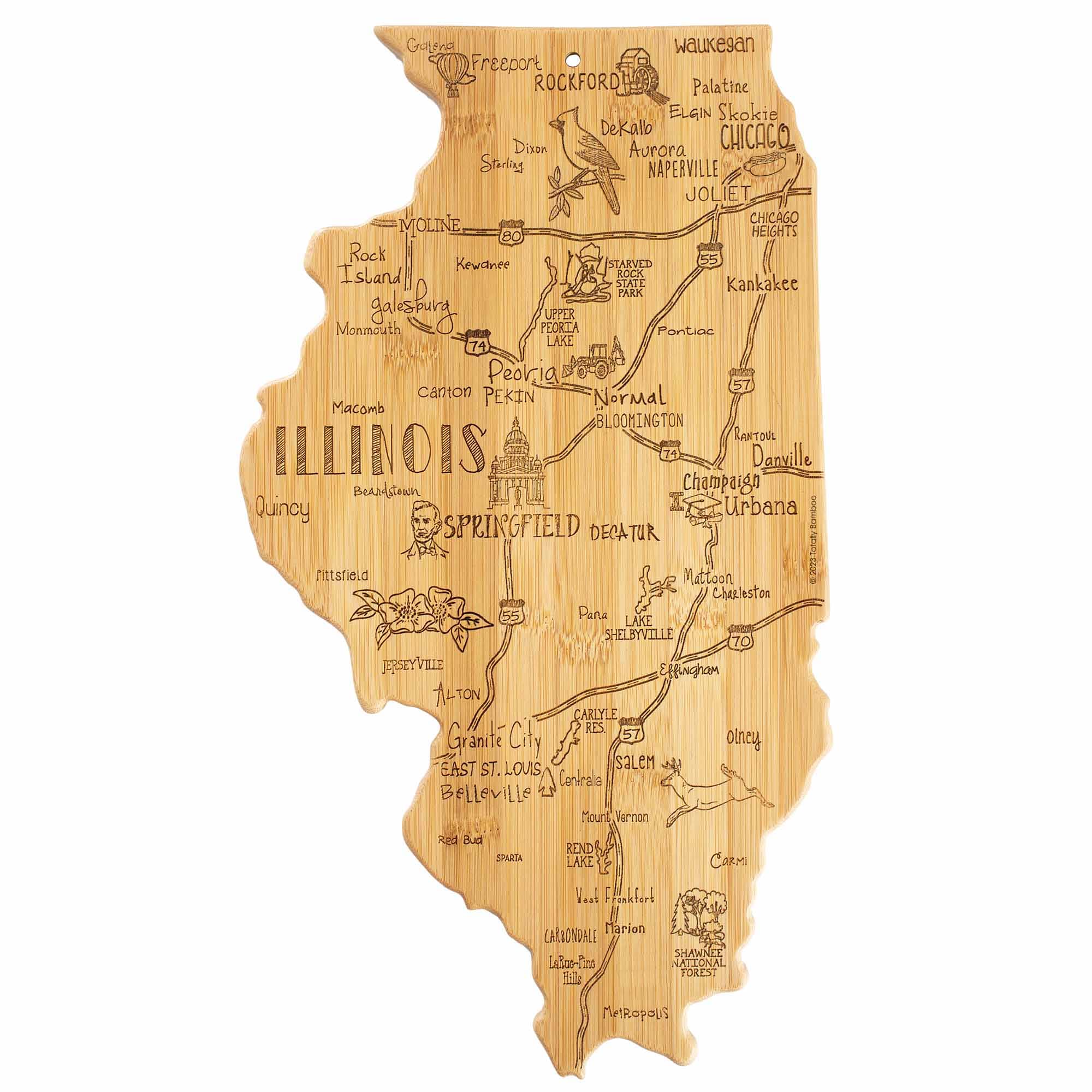 "Totally Bamboo - Destination Illinois Cutting Board, 16-1/2"" x 9-1/4""" price history on PriceWatchPro