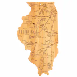 Totally Bamboo - Destination Illinois Cutting Board, 16-1/2" x 9-1/4"