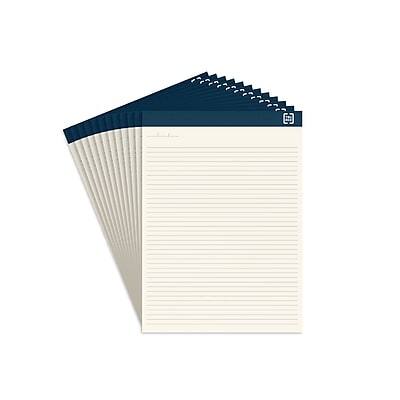 Front. TRU RED - Notepads, 8.5" x 11.75", Wide Ruled, 50 Sheets/Pad, 12 Pads/Pack - Ivory.