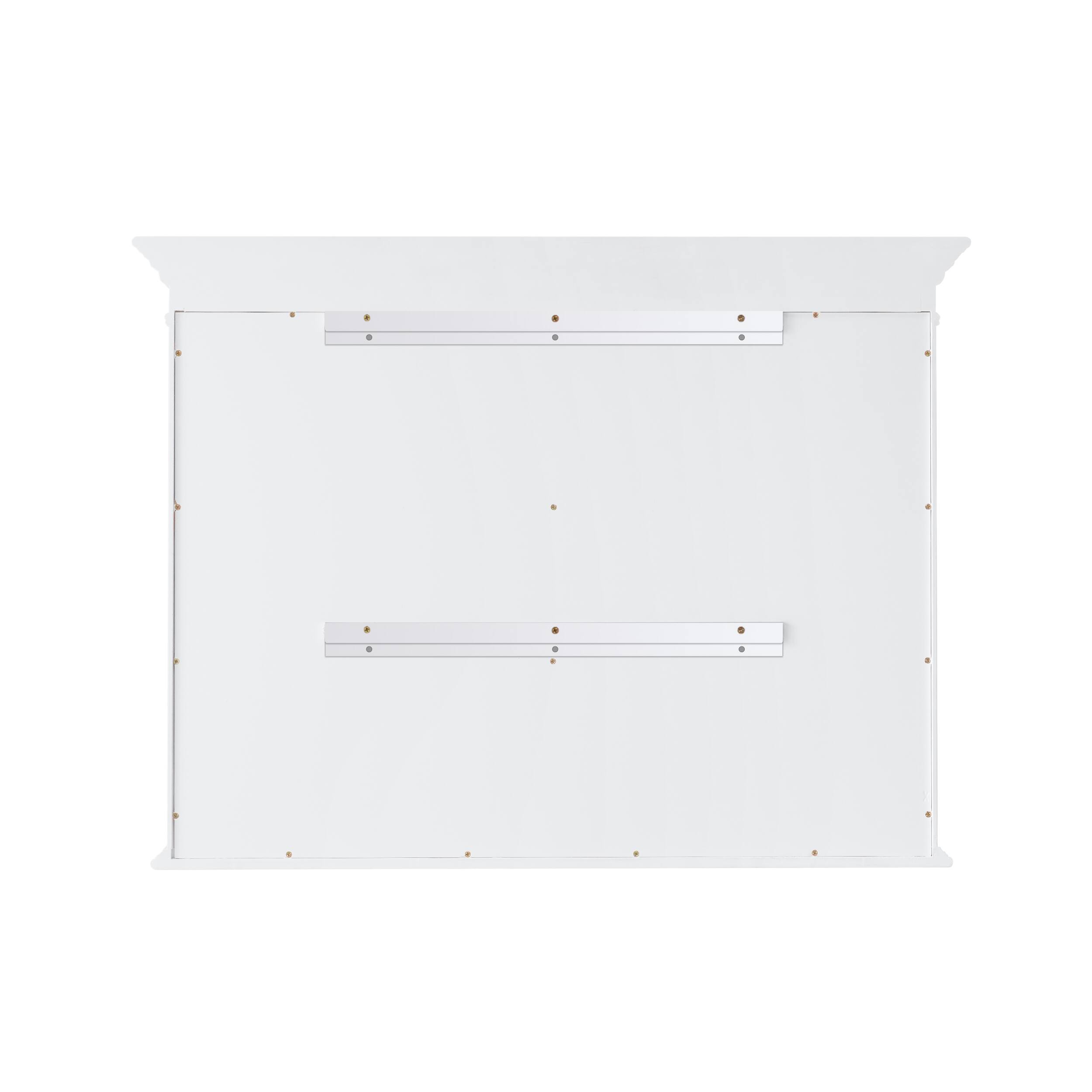 Alt View 10. WELLFOR - 40 in. W x 30 in. H Rectangular Handmade Wood Surface Mount Medicine Cabinet with Mirror, 2 Soft Close Doors - White.