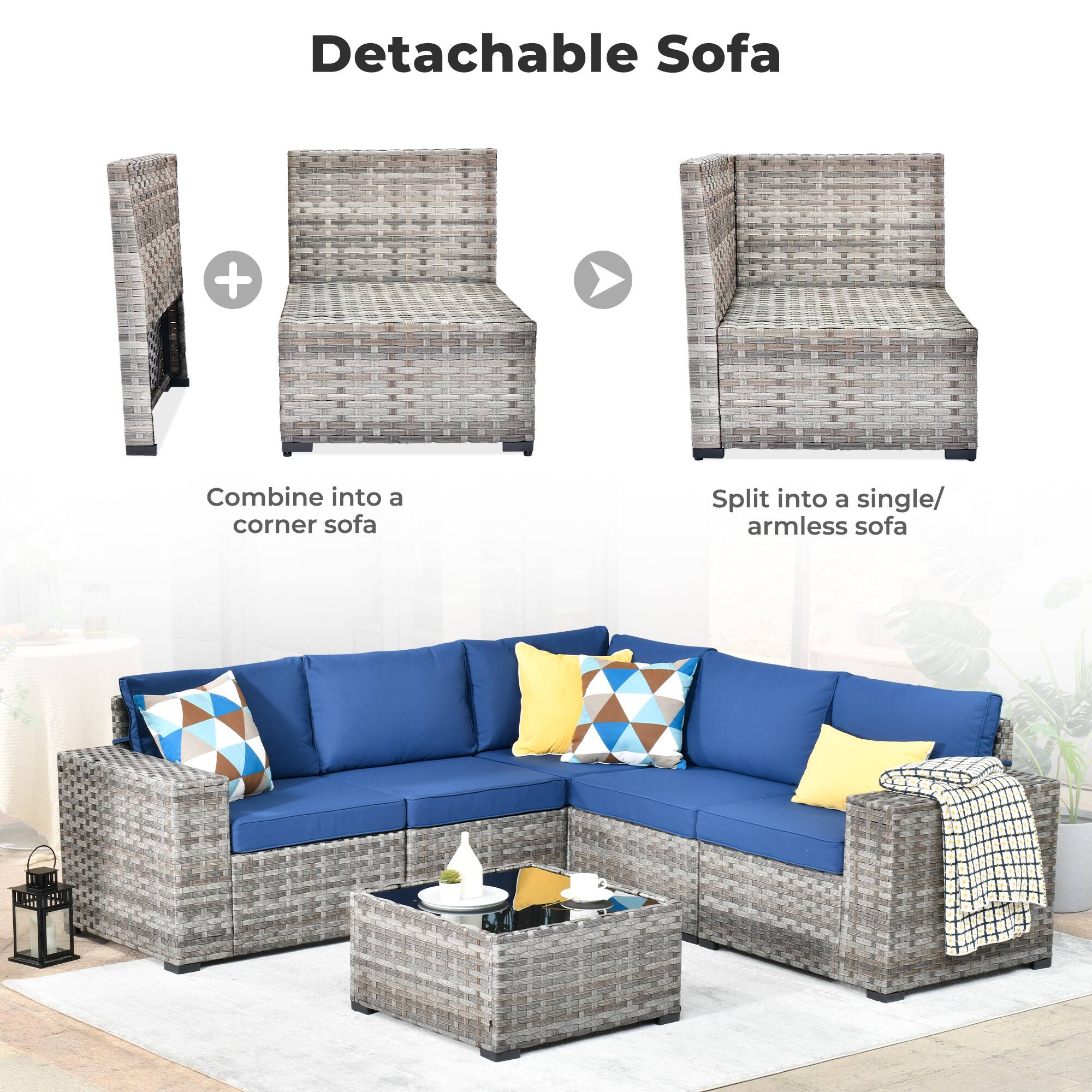 Detachable Sofa

Combine into a corner sofa

Split into a single/armless sofa