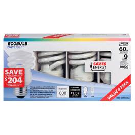 FEIT ELECTRIC - 13 W 1.86 in. D X 4.3 in. L CFL Bulb Daylight Spiral 6500 K 4 pk