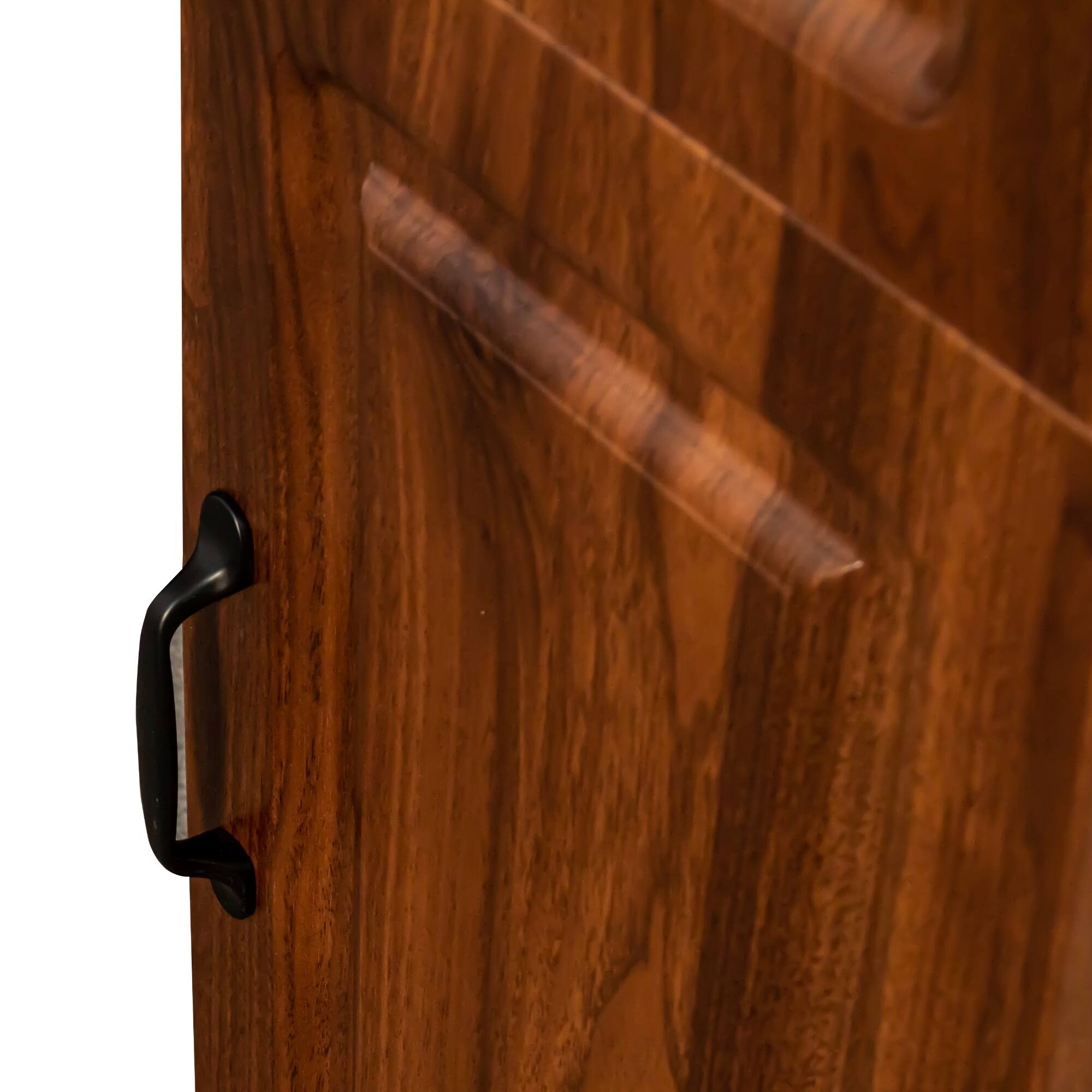 Alt View 5. Tiramisubest - L-Shaped Corner Computer Desk,Study Modern Style Table with Drawers,Bookshelf & Hutch,2-in-1 L-Shaped Design - Walnut.